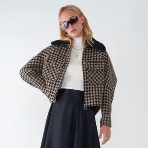 Barely Worn Sosken Studios - Jaden Houndstooth Jacket. Size 3.
